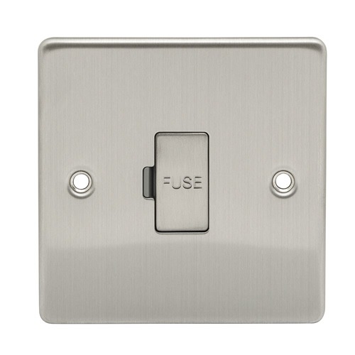 D-FS13-BCM 13A Fused Spur Metal Insert Brushed Chrome